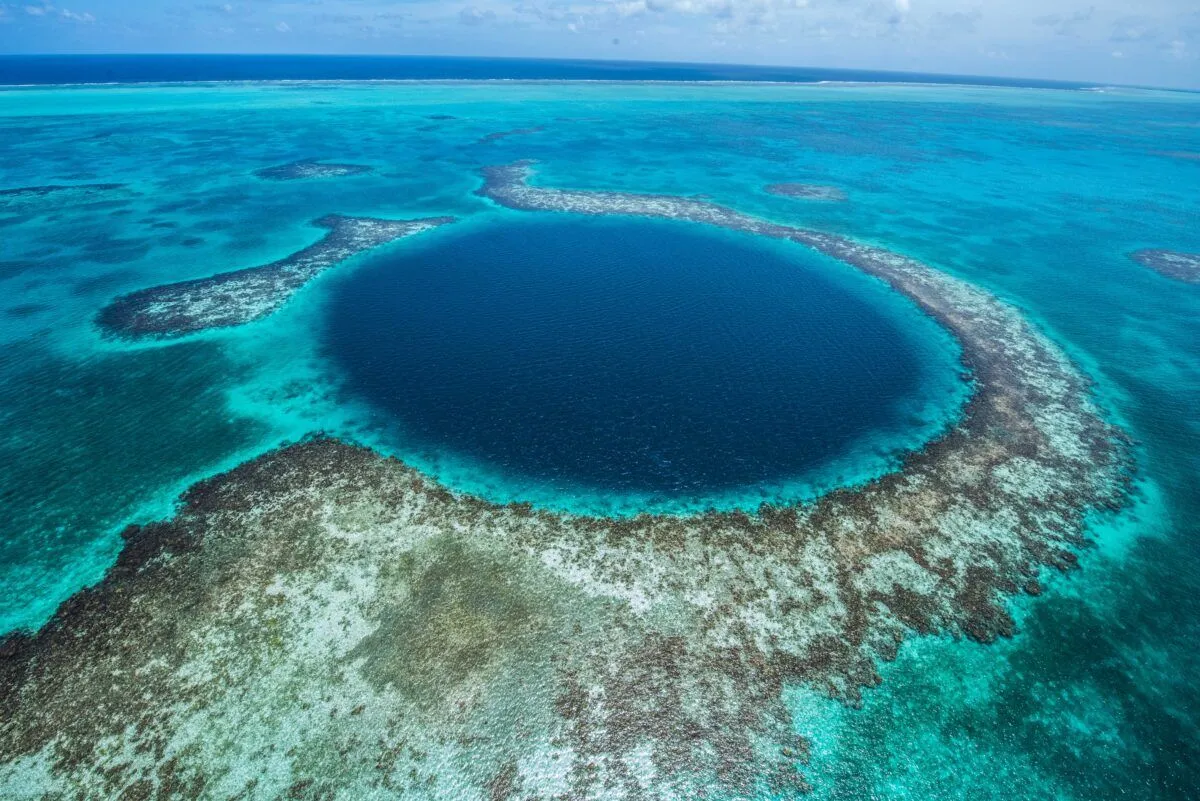 The great blue hole in belize